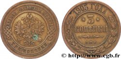 RUSSIE 3 Kopecks aigle bicéphale 1905 Saint-Petersbourg