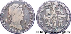 ESPAGNE 8 Maravedis Ferdinand VII 1826 Ségovie