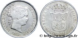ESPAGNE 40 Centimos Isabelle II / écu couronné 1865 Madrid TTB 