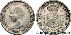 ESPAÑA 50 Centimos Alphonse XIII buste bébé (1892) 1892 Madrid MBC 