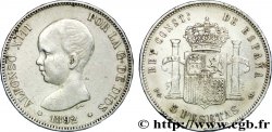 ESPAGNE 5 Pesetas Alphonse XIII 1er type 1892 Madrid