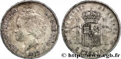 ESPAGNE 5 Pesetas Alphonse XIII 2e type 1892 Madrid