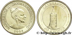 DENMARK 20 Kroner série des tours : reine Margrethe II / Gåsetårnet, tour de l’oie du château de Vordingborg 2004  MS 