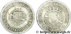 PORTUGUESE INDIA 1 Escudo emblème du Portugal / emblème de l’État portugais de l&nbsp;Inde 1958  XF 