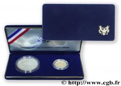 VEREINIGTE STAATEN VON AMERIKA Coffret BE (proof) Bicentennaire de la constitution : 1 Dollar Argent et 5 Dollars Or 1987 West Point - W ST 
