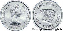 SEYCHELLES 1 Cent série F.A.O. Elisabeth II / vache 1972  AU 