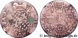BELGIUM - PRINCE-BISHOPRIC OF LIÈGE 1 Liard Évéché de Liège frappe au nom de Théodore de Bavière 1745  VF 