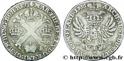 BELGIQUE - PAYS-BAS AUTRICHIENS 1/2 Kronenthaler Pays-Bas Autrichiens frappe au nom de Marie-Thérèse et François Ier / croix de St André aux trois couronnes 1756 Anvers TTB 