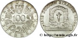 ÖSTERREICH 100 Schilling 150e anniversaire de la naissance de Johann Strauss 1975 