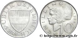 AUTRICHE 10 Schilling blason / femme du Wachau, région bordant le Danube 1972  SUP 