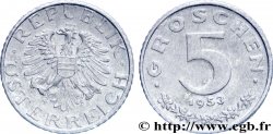 AUTRICHE 5 Groschen aigle 1953  SUP 
