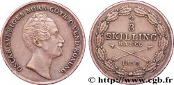 SWEDEN 2/3 Skilling Banco Oscar Ier 1850  AU 