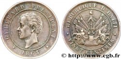 HAÏTI 20 Centimes République d’Haiti emblème / président Geffrard 1863 Heaton
