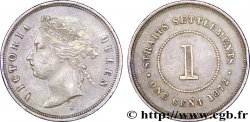 MALAISIE - ÉTABLISSEMENTS DES DÉTROITS 1 Cent Straits Settlements Victoria 1872 Heaton - H TB+ 