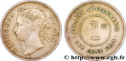 MALAYSIA - STRAITS SETTLEMENTS 1 Cent Straits Settlements Victoria 1883  VF 