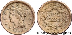 ÉTATS-UNIS D&nbsp;AMÉRIQUE 1 Cent Liberté “Braided Hair” 1848 Philadelphie