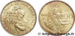SAINT-MARIN 200 Lire FAO Saint Marin 1994 Rome - R TTB+ 