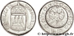 SAN MARINO 5 Lire armes / 5 hommes sur une barque 1973 Rome - R