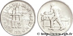 SAN MARINO 2 Lire 3 tours / ébéniste 1978 Rome - R AU 