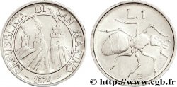 SAINT-MARIN 1 Lire 3 tours / fourmi 1974  SPL 