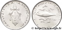 VATICANO Y ESTADOS PONTIFICIOS 10 Lire armes du Vatican, An XIV du pontificat de Paul VI / poisson 1976 