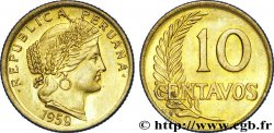 PERU 10 Centavos 1959 
