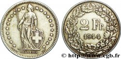 SUISSE 2 Francs Helvetia 1944 Berne TTB 