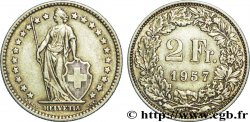 SUISSE 2 Francs Helvetia 1957 Berne - B