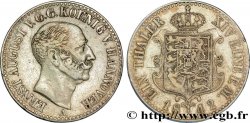 GERMANY - HANOVER 1 Thaler Ernest Auguste  roi de Hanovre / armes couronnées  1842 Clausthal - A