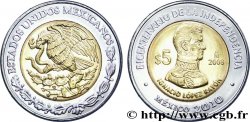 MEXIQUE 5 Pesos Bicentenaire de l’Indépendance : aigle / Ignacio López Rayón 2008 Mexico SUP 