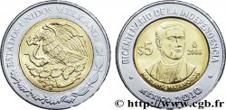 MEXICO 5 Pesos Bicentenaire de l’Indépendance : aigle / Mariano Matamoros y Guridi 2008 Mexico