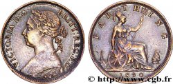 ROYAUME-UNI 1 Farthing Victoria “Bun Head” 1890  TTB+ 