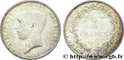 BELGIQUE 2 Francs Albert Ier légende en français 1910 