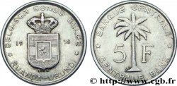BELGIAN CONGO 5 Francs Banque Centrale Congo Belge-Ruanda-Urundi 1958 