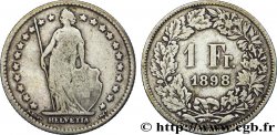 SWITZERLAND 1 Franc Helvetia 1898 Paris - A VF 