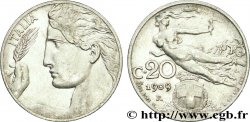 ITALIA 20 Centesimi  Italie / allégorie de la Liberté 1909 Rome - R BB 