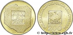 POLOGNE 200 Zlotych aigle 30e anniversaire de la fondation de la république populaire 1974 Varsovie SUP 