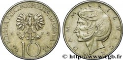 POLAND 10 Zlotych aigle / Adam Mickiewicz 1975 Varsovie