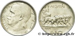 ITALY 50 Centesimi  Victor Emmanuel III 1921 Rome - R