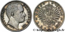 ITALY 2 Lire Victor Emmanuel III 1907 Rome - R