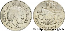 SEYCHELLES 10 Rupees Président Mancham / tortue 1976  MS 