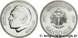 MAROC 50 Dirhams roi Hassan II AH 1397 anniversaire de la Marche Verte 1977 