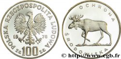 POLOGNE 100 Zlotych Proof - Protection de l’environnement : élan 1978 Varsovie SPL 