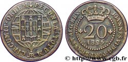 SAINT THOMAS et PRINCE 20 Réis au nom de Jean VI du Portugal 1825 Lisbonne TTB 