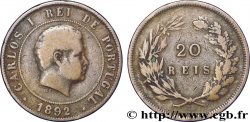 PORTUGAL 20 Réis Charles Ier (Carlos) 1892  S 