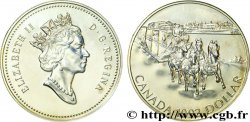 CANADA 1 Dollar Elisabeth II / service de diligence sur traineau 1992 
