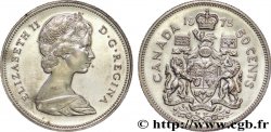 CANADA 50 Cents Elisabeth II / armes du Canada 1975 