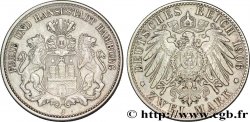 GERMANY - HAMBURG FREE CITY 2 Mark blason de Hambourg / aigle 1906 Hambourg - J