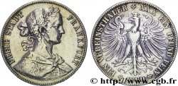 GERMANY - FREE CITY OF FRANKFURT 1 Vereinsthaler Francofurtia / aigle héraldique 1860 Francfort