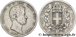 ITALY - KINGDOM OF SARDINIA 5 Lire Charles Albert, roi de Sardaigne 1833 Gênes